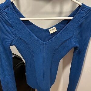 Abercrombie & Fitch wide neck ribbed sweater bodysuit